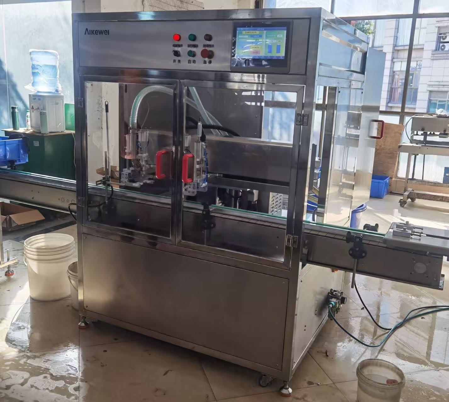 2-Schlauch nach Füll - und Kapsellinie - 80g Waschmittel